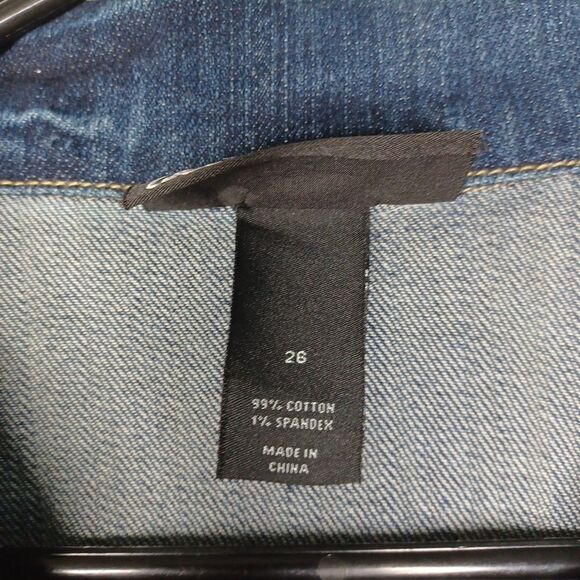 Lane Bryant Cropped Button-Down Denim Vest Women's Plus Size 26 Stretch Pockets - Picture 3 of 13